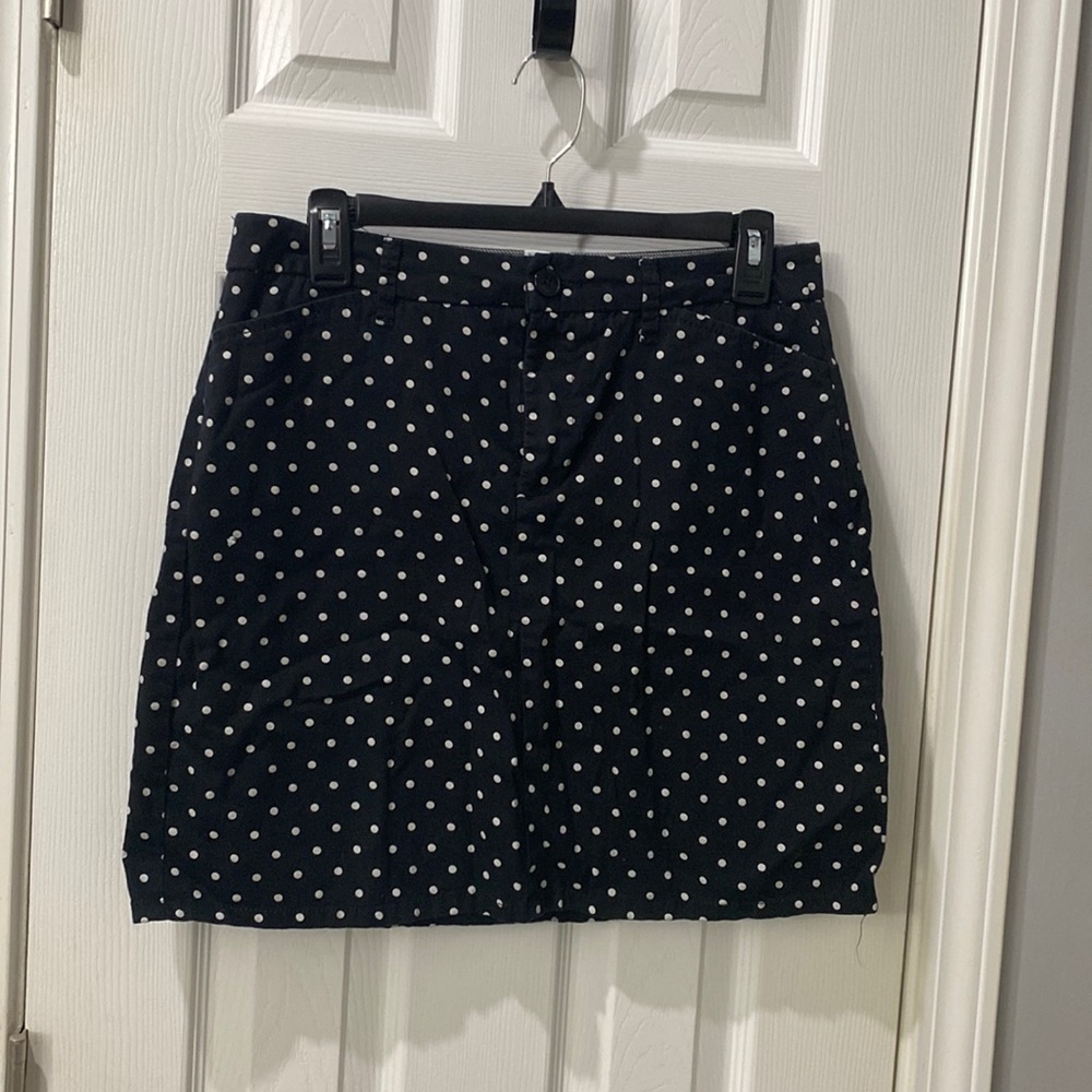 Black and White Polka Dot Skort